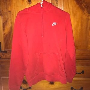 Red Nike hoodie
